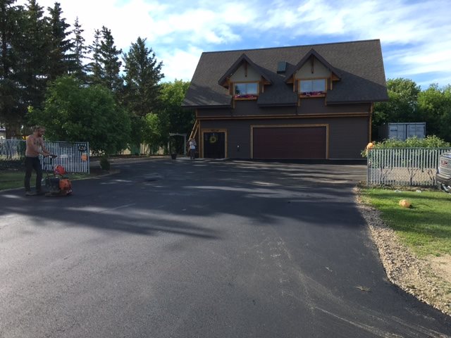 Asphalt patched and finished