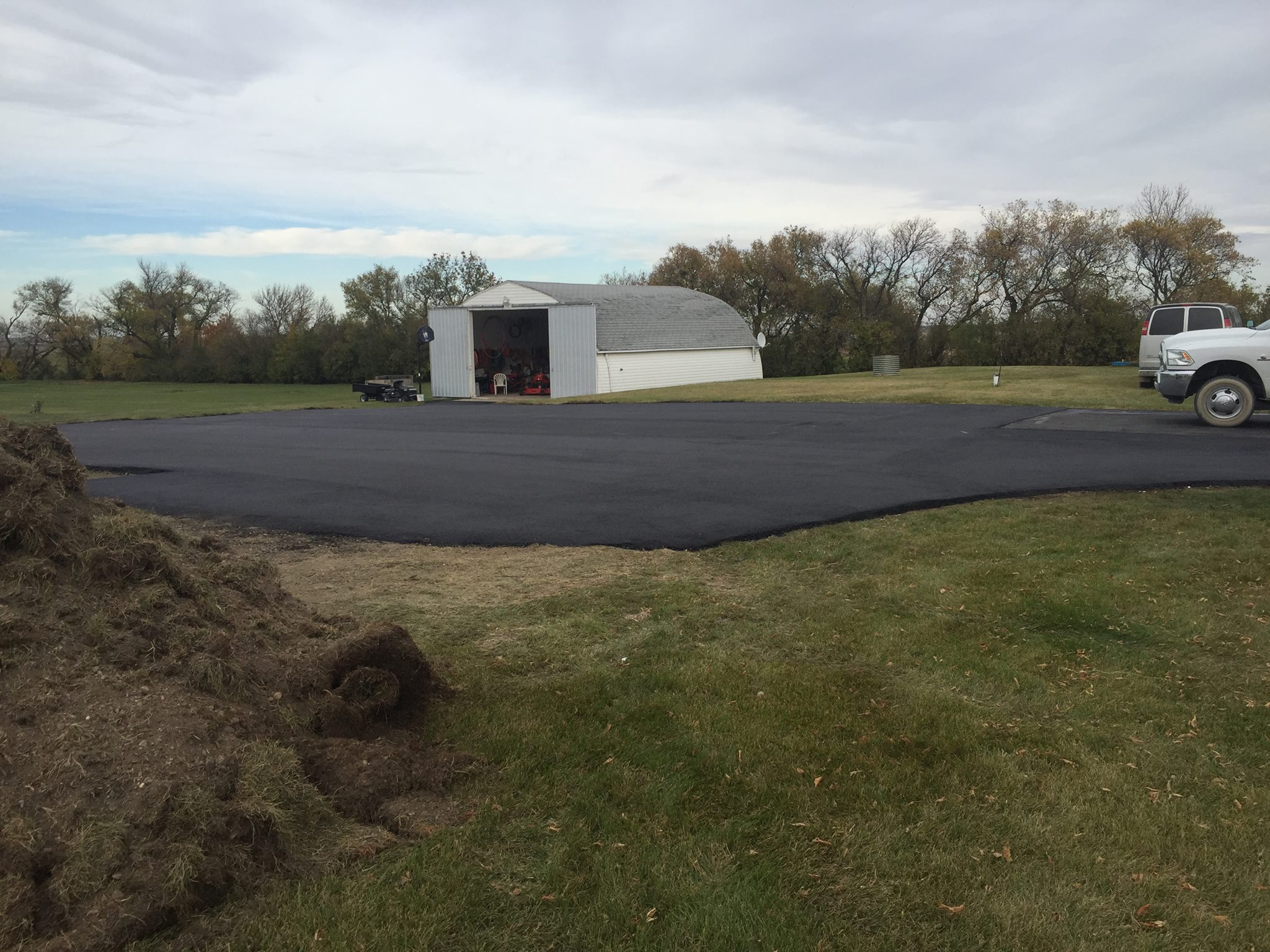 Saskatchewan paving jobsite